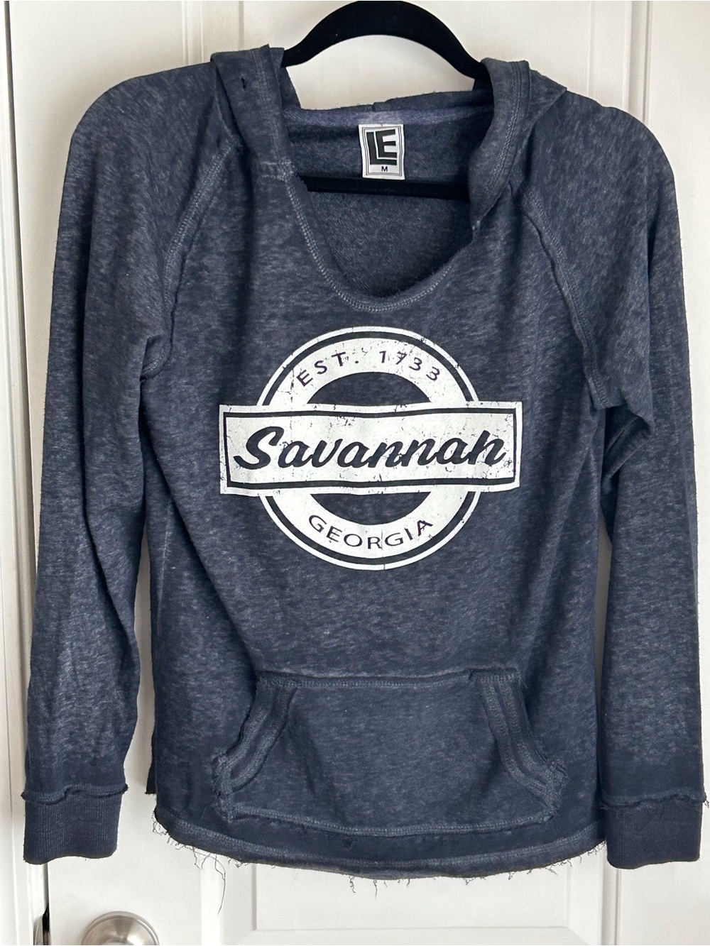 Savannah Graphic Hooded Pullover - Dark Heather Navy